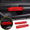 For 2015-2025 Ford Mustang ABS Red Interior Inner Door Armrest Handle Cover Trim