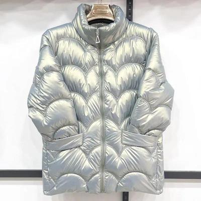 Cappotto Invernale da Donna Corto Lucido Oversize Senza Lavaggio