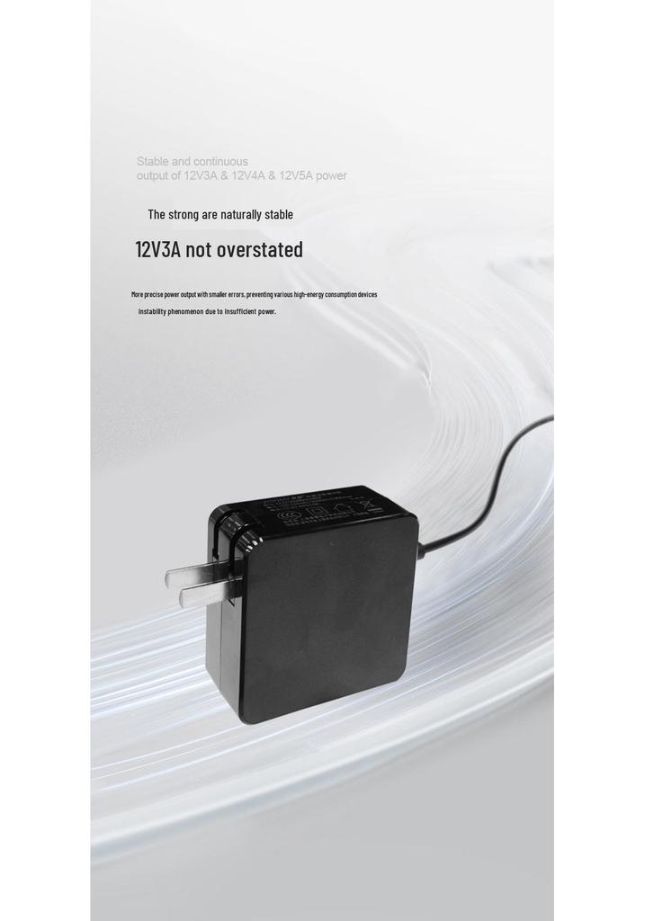 12V 4A 3C Certified Power Adapter for Monitor, Projector, LED Strip, Camera, and Surveillance