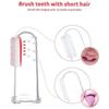 PULABO Baby Training Toothbrush, Baby Finger Toothbrush with Silicone Gum Scouring Massager and White Box, Transparent Oral Care Tool, Long-Lasting