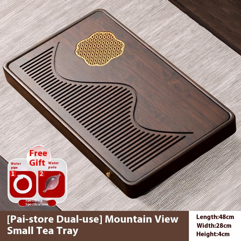 GIANXI Household Portable Bamboo Tea Tray 48CM Tea Ceremony Wooden Tray Coffeeware Teaware Serving Tray For Chaban Tea Table