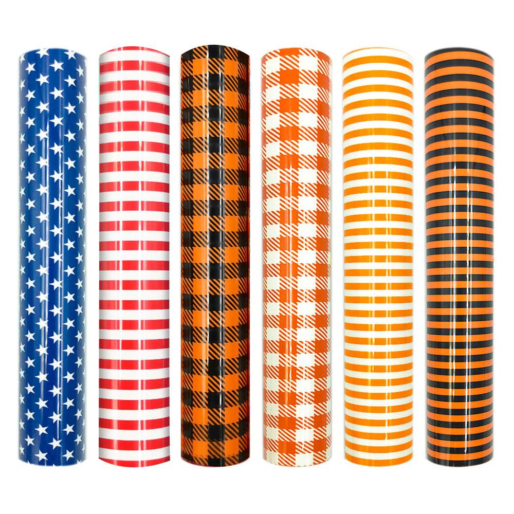Multi-style 12"X10" Bundle Heat Transfer Vinyl Film Iron On Clothes HTV Printing for Tshirt Fabric Xmas Home Decor DIY by Cut