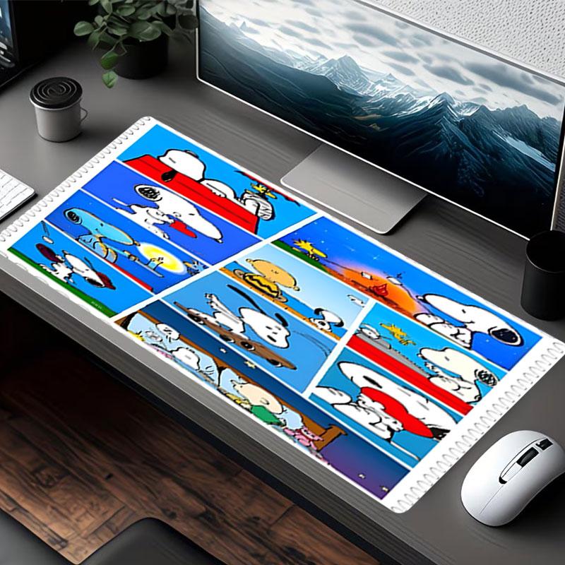 Snoopy Print Mouse Pad, for Keyboard Pad Laptop PC Mat for Office Home Use, Desk Decor, Perfect Birthday Gift for Gamers
