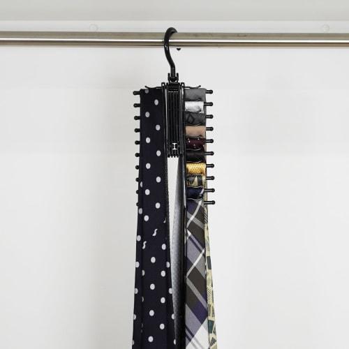 Shinko Hanger F-Fit Tie Cloth Hanger, Set of 2, Black, Made in Japan, Rack for Pants, Laundry, Towels, Slacks, Bath Towels, Heavy-Duty, Anti-Sagging,