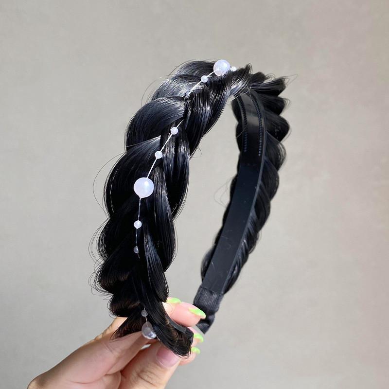 Fashion Braids Wig Headband Headwear Synthetic Fishbone Braid Hairband One-piece Headband Braided Women Hair Styling Accessories