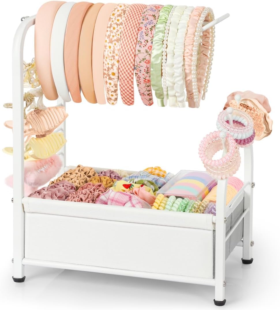 

VINAEMO Headband Storage Multifunctional Headband Stand for Hair and Desktop Hair Tie Storage Compact Hair Accessory Storage Easy Hair Accessory белый