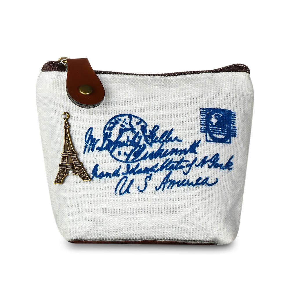 Retro Münzbörse Clutch Bag Große Kapazität Canvas Geldbörse Mini Münztasche Reißverschluss Schlüsseltasche Klassische Schlüsseltasche