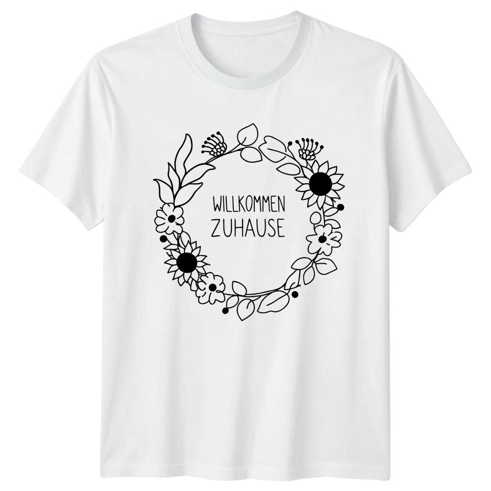 WillkomUnisex Zuhause Unisexs TShirt GerUnisex Language New Home Housewarming Gift S