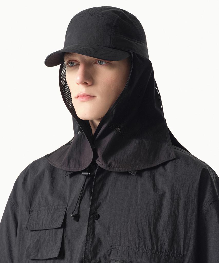 MUSINSA STANDARD [City Leisure] Mesh Long Desert Cap [Black]