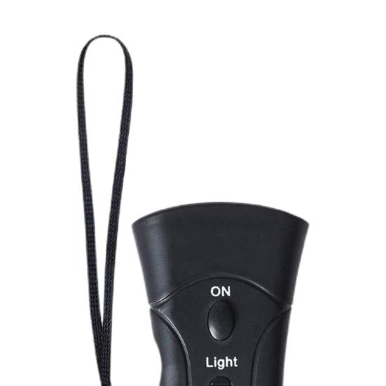 Yousheng Ultrasonic Dog Repeller Long Battery Life Powerful Frequency Super Bright LED Black Double-head Control ABS Anti-Barking Pet Dog Repeller for