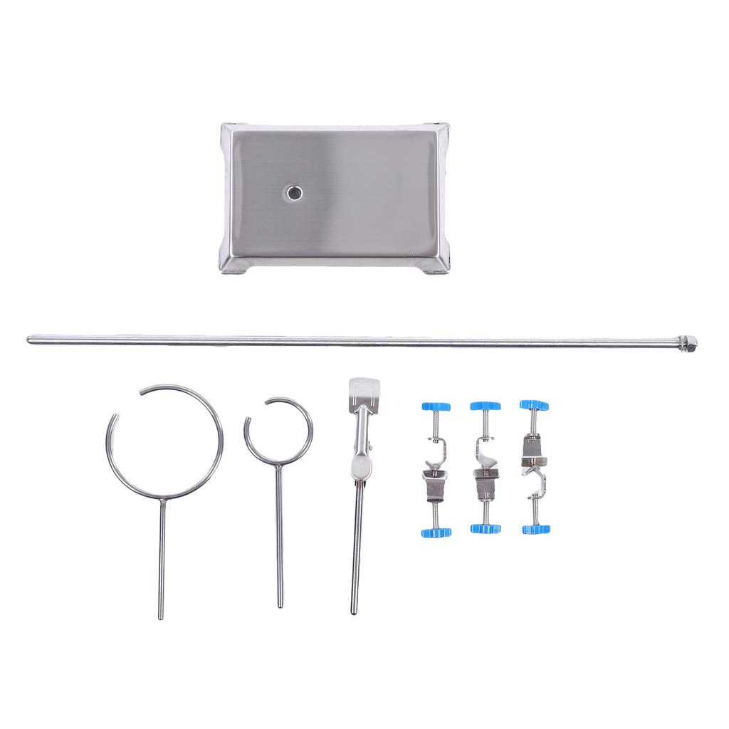 Laboratory Stand Set Stainless Steel Lab Support Stand Set with Flask Clamp and Burette Clamp