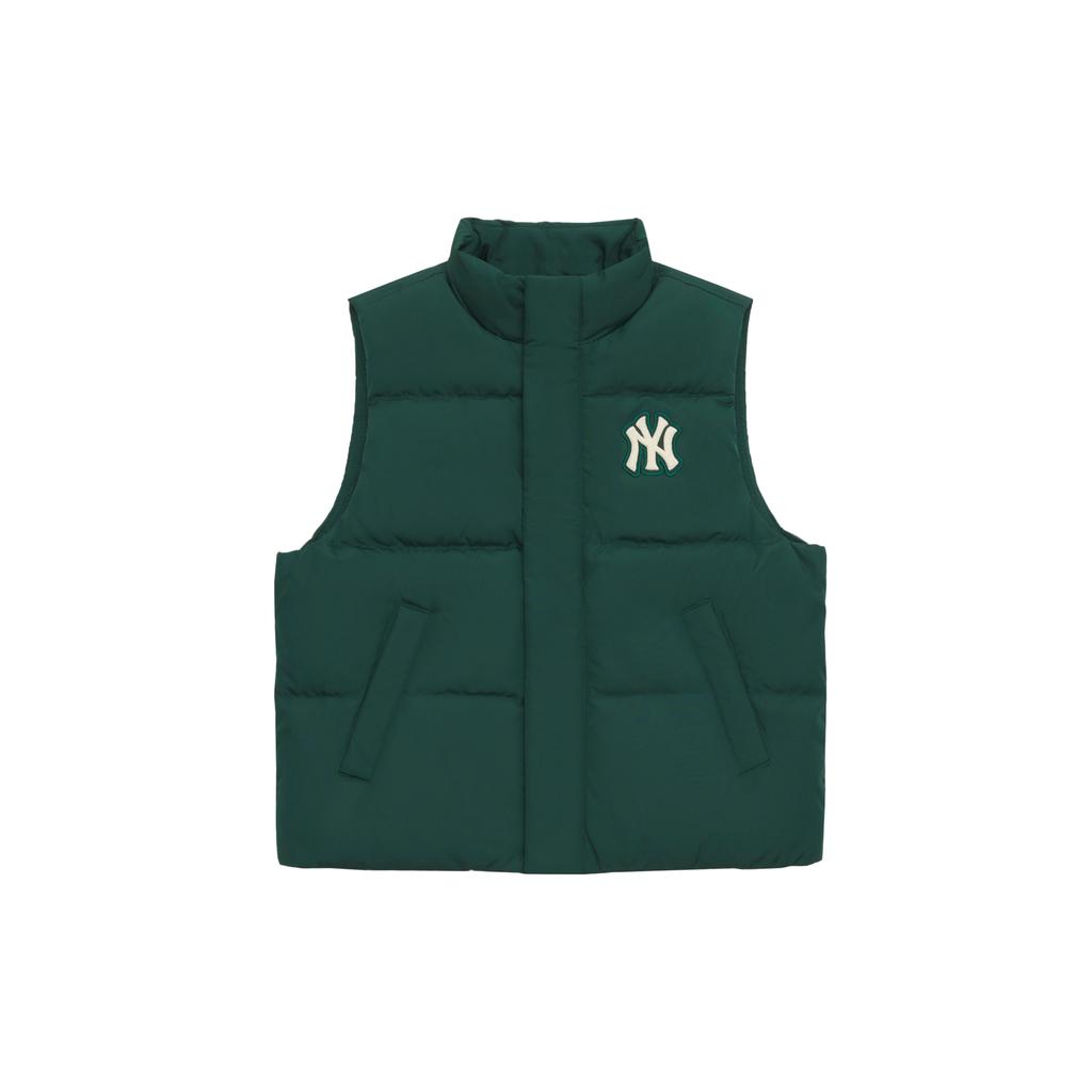 New MLB Preppy Style Collection New York Yankees Down Vest Unisex Dark Green 3ADVV1046-50GND