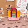 Spring Canvas Bag With Contrast Color Design For Casual Travel And Urban Lifestyle