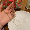 Kleines frisches einfaches Halskettchen für Damen Handgefertigt Perlen Zirkon Schlüsselbein Kette Süß Romantische Halskette Trendige Sommer Körperkette