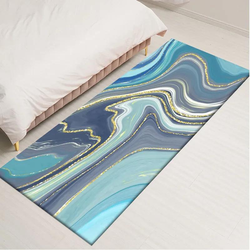 Abstract Colour Marble Pattern Kitchen Mat Living Room Carpet Anti-slip Bedroom Lounge Rug Dining Room Area Rug Floor Mat