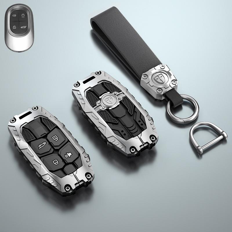 Styling Mouldings Durable Zinc Alloy Key Case Cover for 2024 Jetour Shanhai L7 MAX/Pro/Ultra 1.5T Hybrid 7-Seater – Premium Car