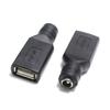 5V Copper Jack DC USB 2.0 To USB Male/Female Connectors Laptop Adapter Converter