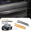Carbon Fiber Pattern ABS Trim Cover For Ford Ranger 2024 2025 LHD RHD Car Door Decor Panel Interior Accessories