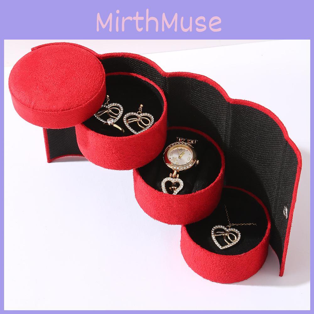 Portable Jewelry Display Box Organizer With High Quality Velvet For Travel Enthusiasts