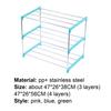 3/4 Layers Shoe Rack Assembled Easy Installation Stainless Steel Household Slipper Storage Shelf for Home