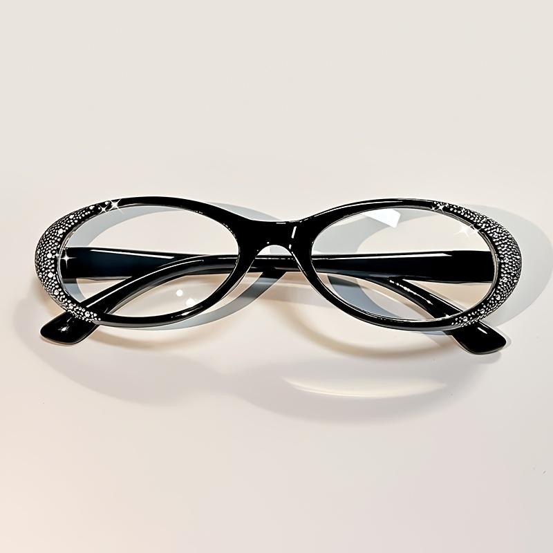 Elegant Rhinestone Cat Eye Reading Glasses for Women - Fashionable Blue Light Blocking Readers with Sparkling Rhinestones