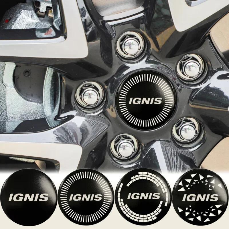 4 Stück 56/60/65mm Legierung Auto Radnaben-Mittelkappen Aufkleber Für Suzuki IGNIS Logo Emblem Abzeichen Auto Außen Zubehör