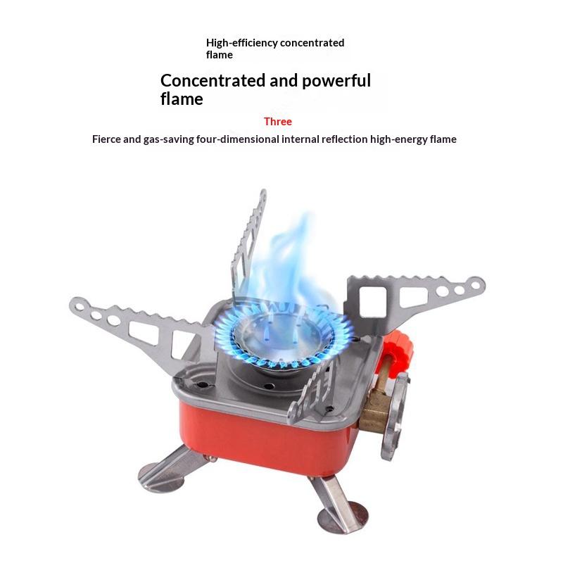 Portable Burner Camping Foldable Windproof Outdoor Gas Tank Stove For Backpacking Camping Hiking Picnic Camping Burner Bbq Grill