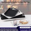 Zhaoran Wood Grain Rectangular Plastic Serving Tray
