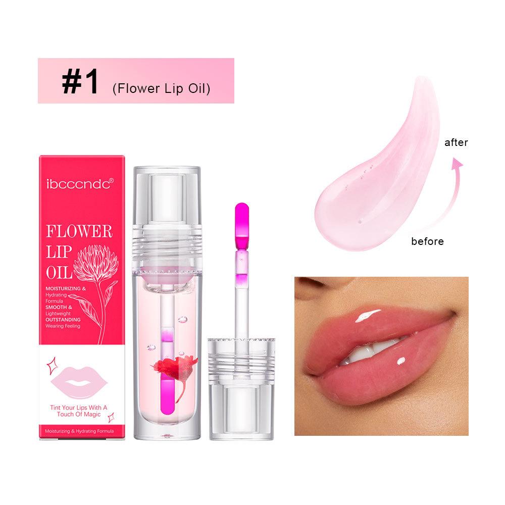 Ibcccndc Flowers, Теплое масло для губ, Увлажнение, Увлажняющее масло для губ, Omit Lip, Цветочное масло для губ 01