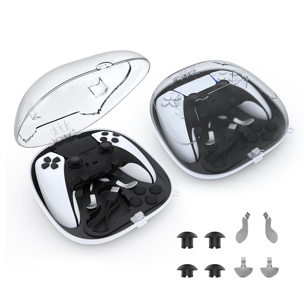 JYS JYS-P5207 For Sony PS5/PS5 Elite Controller Transparent Window Storage Bag with Accessories