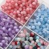 20pcs/Lot 8mm 10mm Mixed Colorful Glass Crushed Beads Loose Spacer Beads for Jewelry Making DIY Bracelet Necklace Accessories