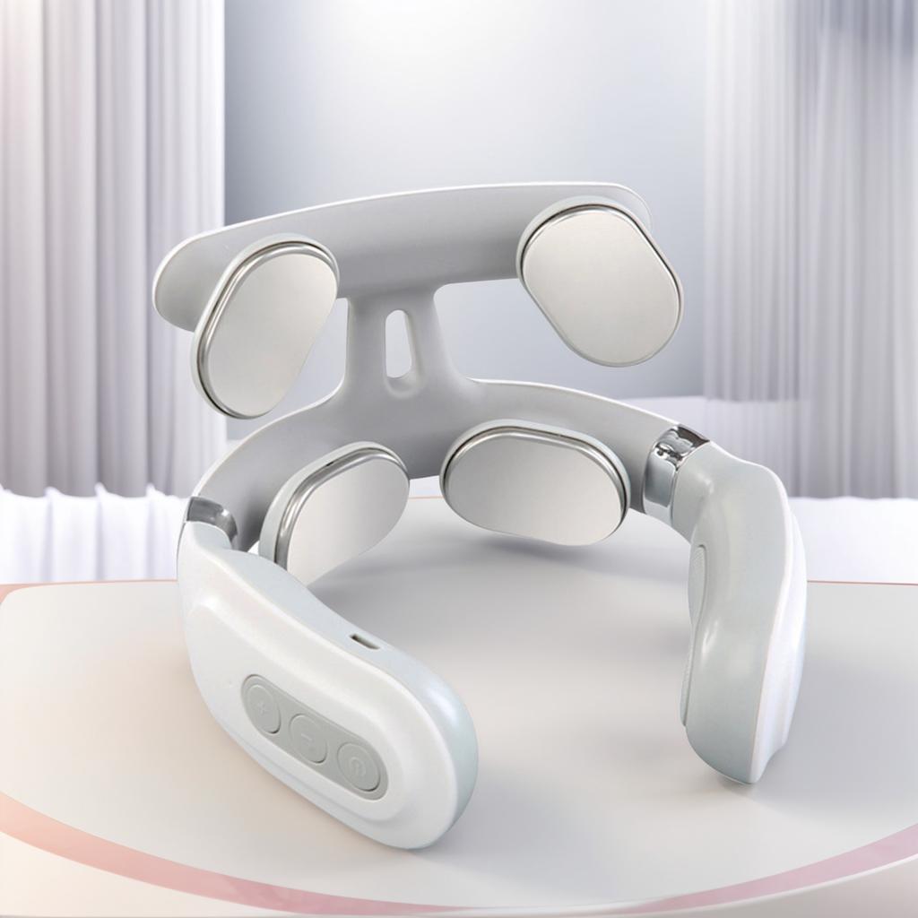 4-head Neck Massager USB Rechargeable Cervical Massager Relaxation Gifts for Women Men Dad Mom