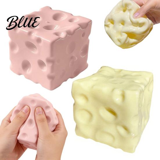 TPR Sýrová hračka 1/2 ks Růžová Mačkací Úleva od stresu Žlutý Blok Fidget Relaxační Falešná kostka Senzorická Relaxační Ruka