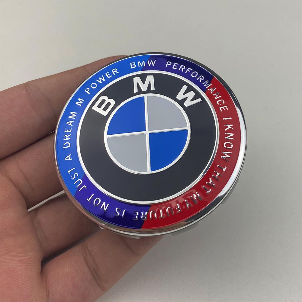 ta30-4Pcs 56/68mm Wheel Center Caps Emblem Badge For BMW 50th Anniversary E90 E60 F10 F20 G20 G30 E53 E85 E70 E84 F48 1/3/5/7 Series
