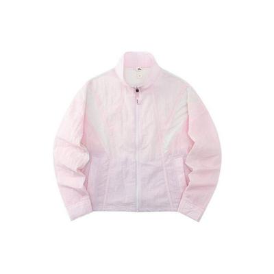 Comprehensive Training Series Casual Loose Lightweight Woven Zip-Up Stand Collar Jacket Women Jacket Pink 162227616-2
