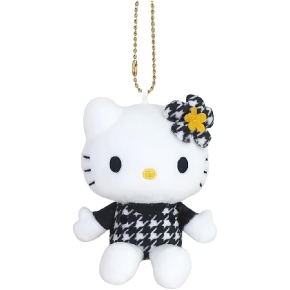 Nakajima Corporation Hello Kitty Mascot Collection Kaohana Black 10x8.5x4.5cm Plush Toy