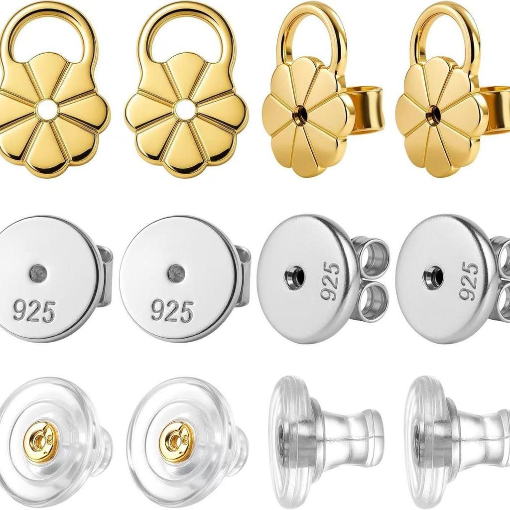 Anti-Droop Pig Nose Earring Lifters - Ear Support Backs for DIY Earring Stability.