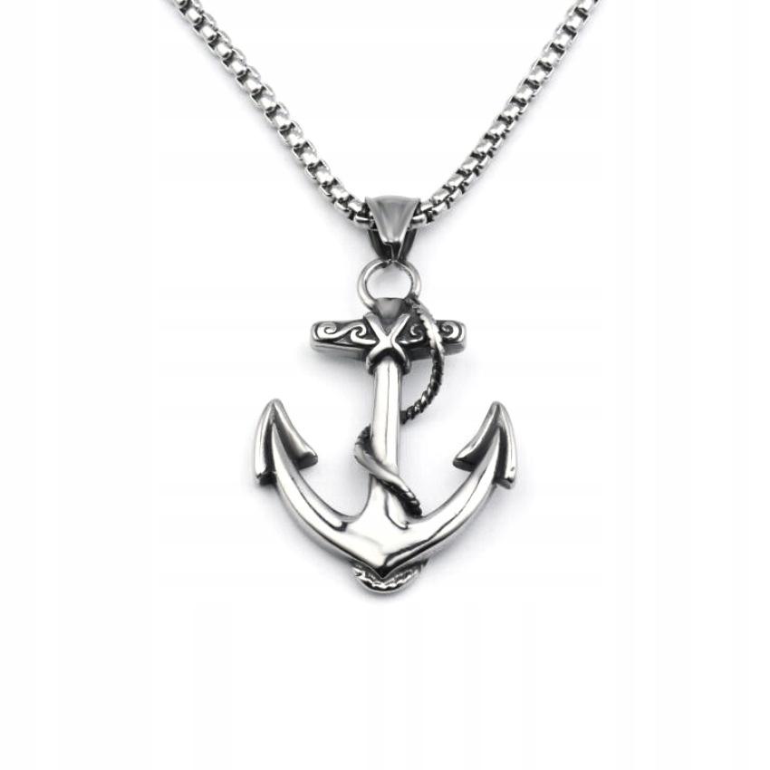 Anchor Necklace Silver Steel Chain 315