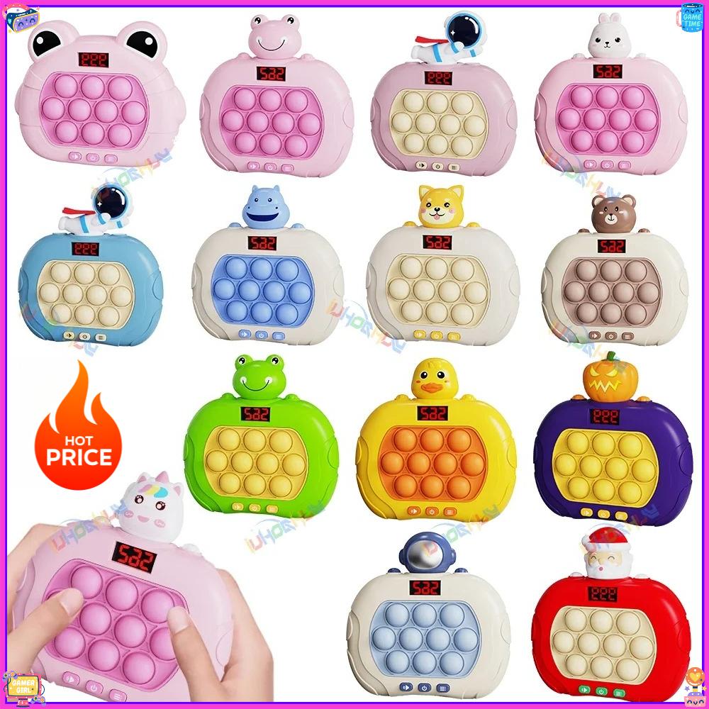 Bubbles Game Machine Kids Cartoon Fun Squeezing Toys Anti Stress Sensory Bubble Toy Gifts999 Level Electronic Pop Quick Push HOT Kid Friendly
