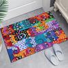 Colorful Kitten Print Area Rug,  Crystal Velvet, Non-Slip Bedroom  Living Room Carpet, 100% Polyester Home Decor Mat