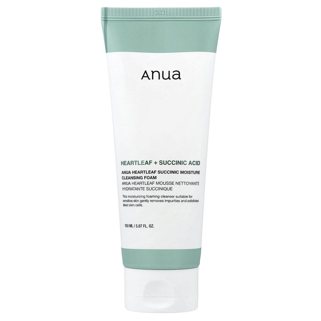 Anua, Heartleaf Succinic Moisture Cleansing Foam, 150ml (5.07 fl oz)