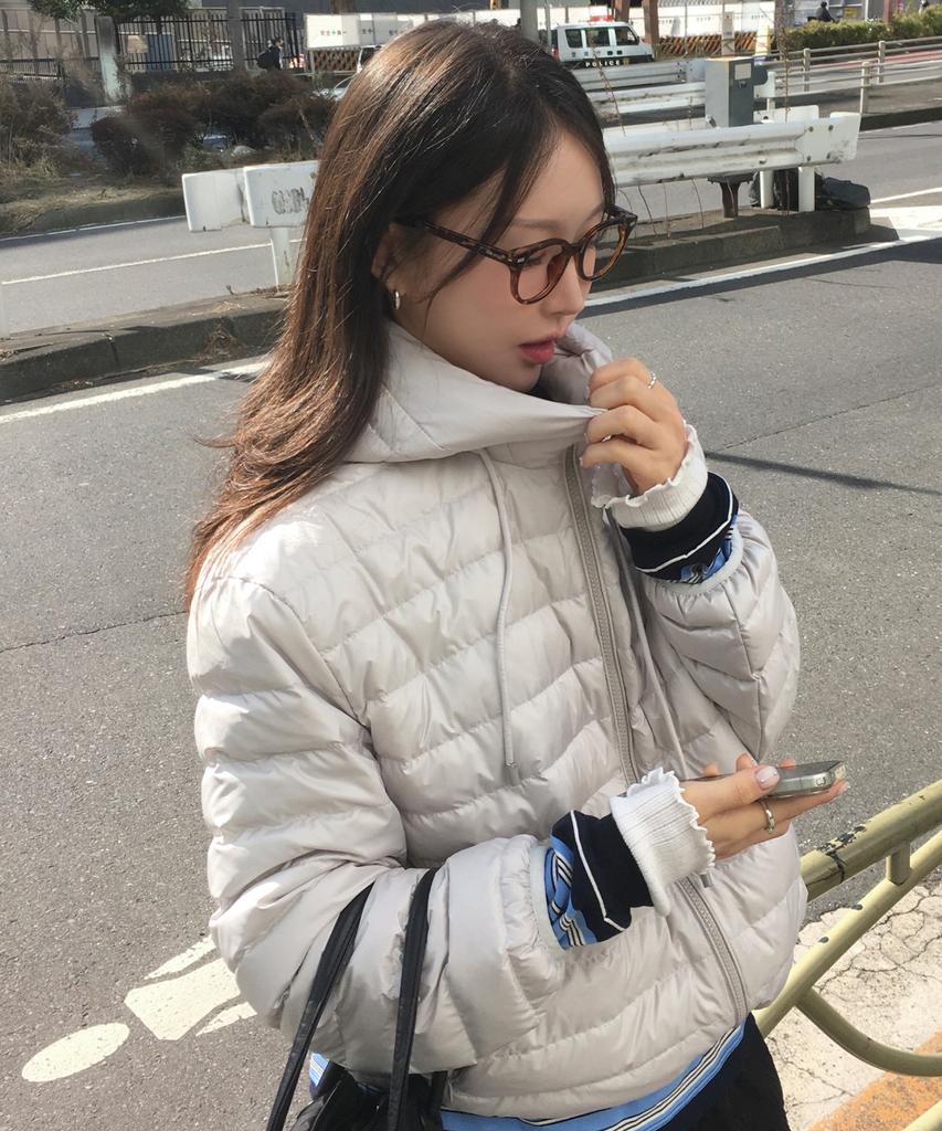 Mind Bridge Women [W] Hooded Lightweight Duck Down Padded Jumper - 2 Colors