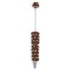 Pearl DIY Clay Heart Bead Pen Full Diamond Smooth Writing Flocked Heart Beaded Pen Handmade Glitter Bead Beaded Ballpoint Pen