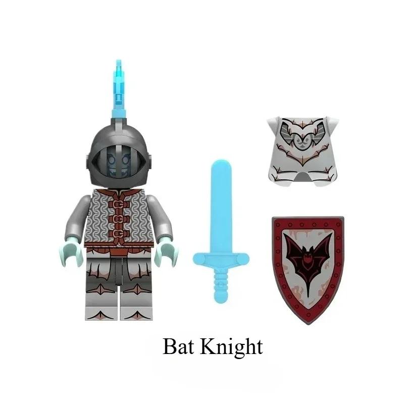 1 Stück/4 Stück Mini-Kinderspielzeug, mittelalterliche Krähe, schwarzer Adler, roter Löwe, schwarzer Ritter, Bausteinspielzeug