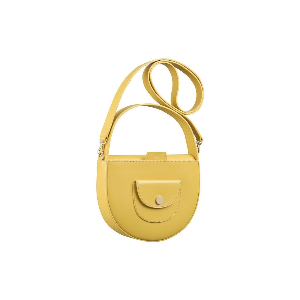 A.P.C. Adjustable Strap Leather Handheld Shoulder Crossbody Bag Small Women Bags Yellow PXAWVF61845DAH
