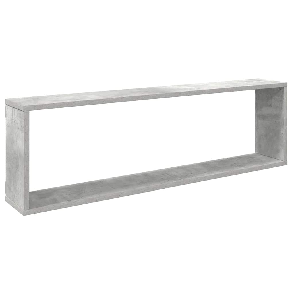 Cube Shelves 2 pcs Concrete Grey 100 x 15 x 30 cm Engineered Wood