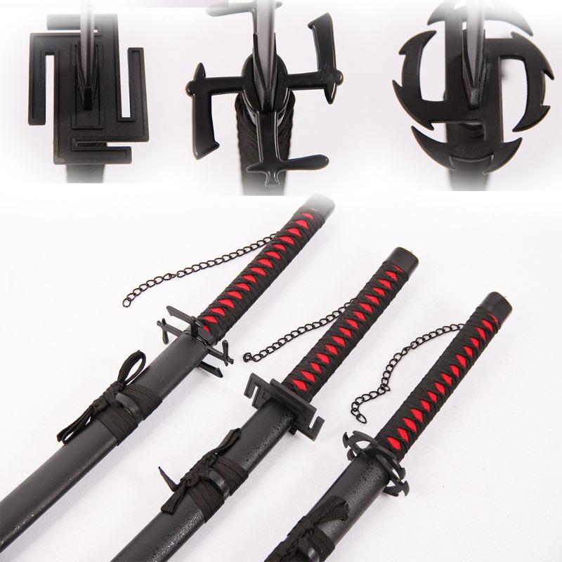 104cm Kurosaki Ichigo Samurai Sabre Anime Bleach Cosplay Custom Prop Ninja Blade Real Size Japanese Katana Swords Kid Toys Gifts