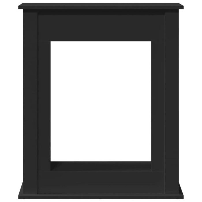 Black Fireplace Surround 75x20x87.5 Cm Engineered Wood