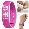 Smart Bracelet Vibrating Alarm Wristband Waterproof Silent Vibration Alarm Watch W/Step Counter Pedometer Gift for HeavySleepers