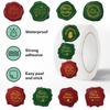 Christmas Stickers For Envelopes Seal 500 Pieces Holiday Decals Booklet DIY Waterproof Seal Stickers For DIY Craft Lovers